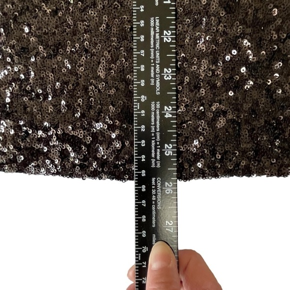 C. Luce Sequined Strapless Gold & Black Dress Size Medium - Picture 11 of 16